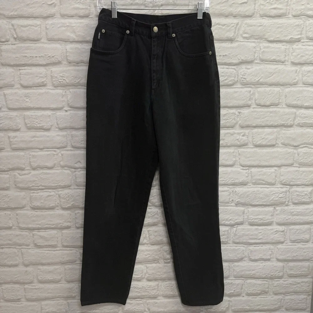 Lauren Ralph Lauren‎ Woman Black High Rise Straight Leg Boyfriend Jeans Sz 8 Y2K